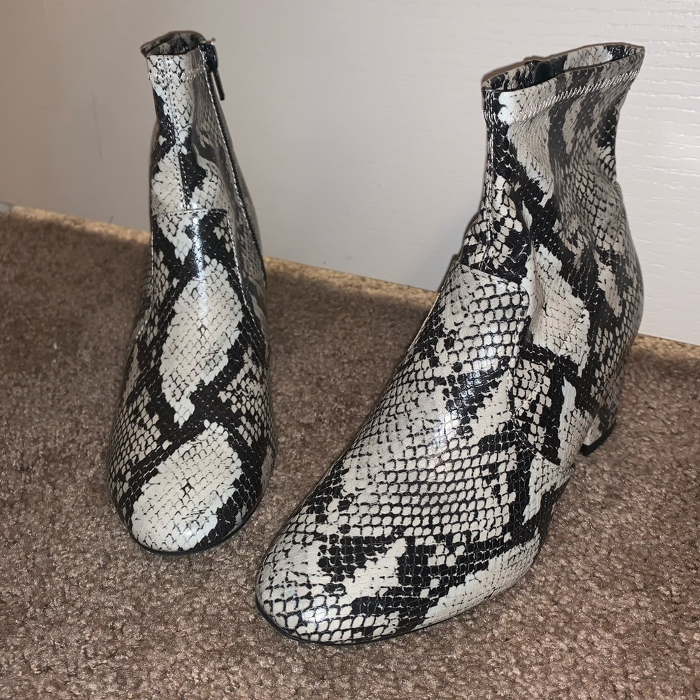 Snake skin booties